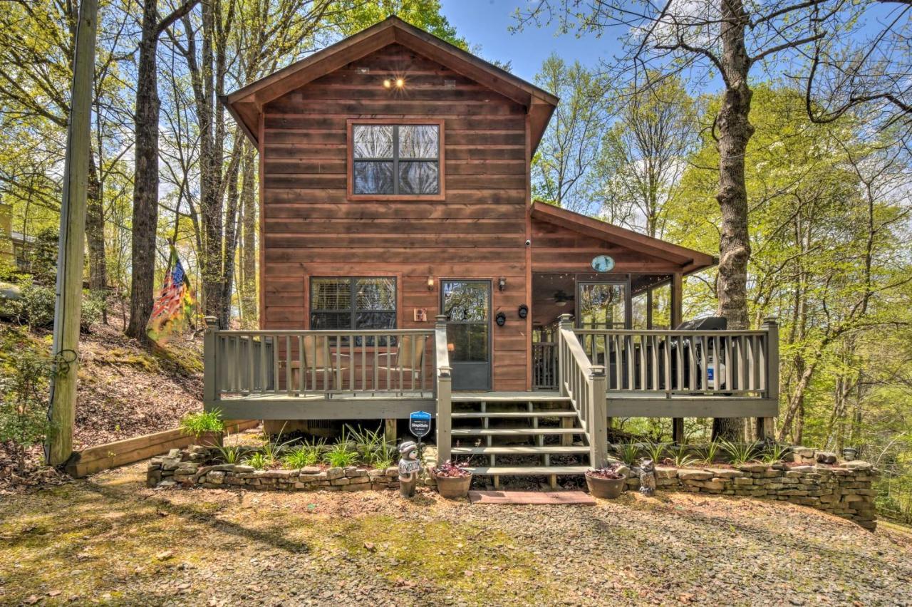Cozy Hiawassee Cabin With Fire Pit And Mtn Views! Exteriör bild